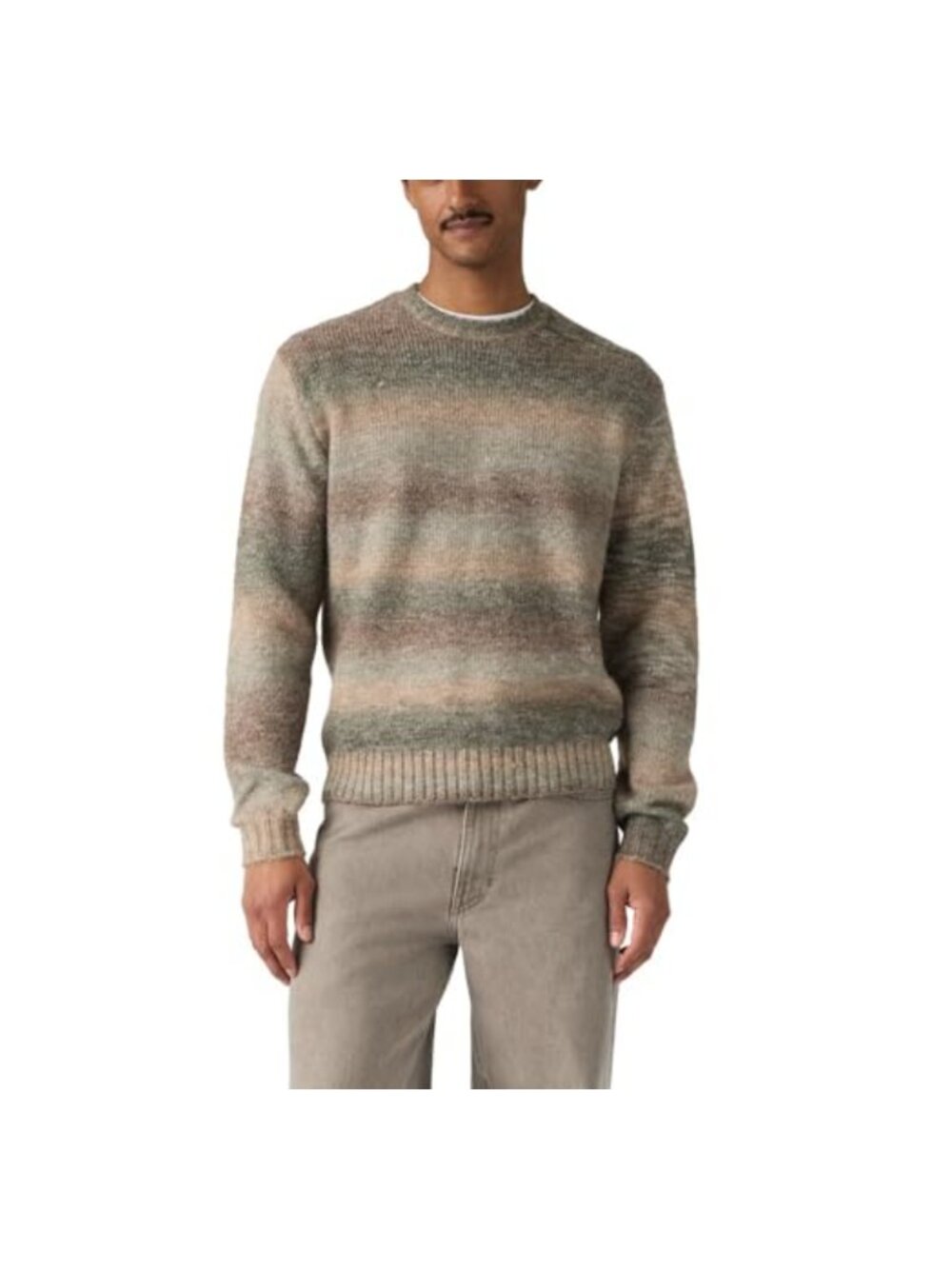 Levi's Men's Laurel Crewneck Cable-Knit Sweatshirt Relaxed Fit Long Sleeve
